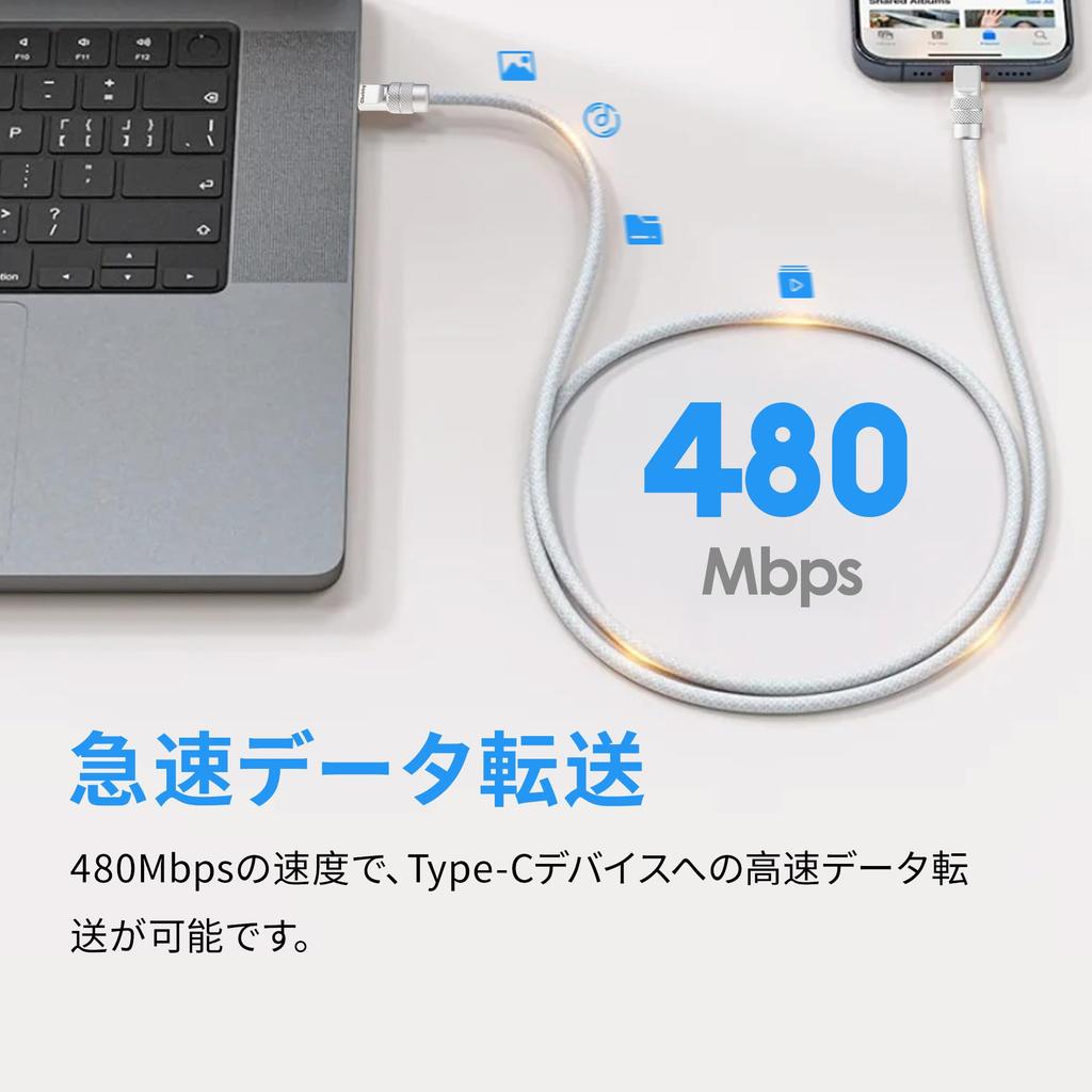 Chubbycable USB Type C 240W Ultra Fast Nylon Durable USB C Data Transfer Cord for iPhone Type C To Type C Cable, 1M, Charging, Braided,