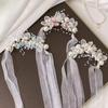 1pc Ethereal Headpiece - Ancient Chinese Hanfu Hair Accessory with Floral Braided Band, Pastel Floral Hairband for Women