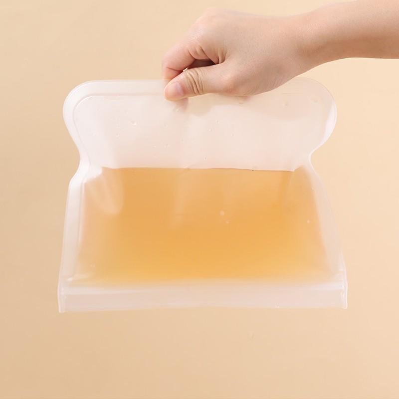 5pcs Food Storage Bag, Washable Reusable Stand-up Zipper Bag, Fruit and Vegetable Sealing Bag, Kithchen Food Fresh Bag Suitable for Lunch