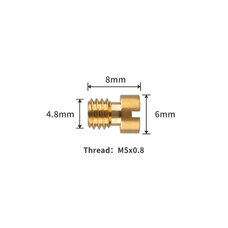 NIBBI 6/10 Pcs Motorcycle PE Carburetor Main Jets M5 M6 Injector Nozzle Jets Set for Yamaha Honda Motocross Accessories