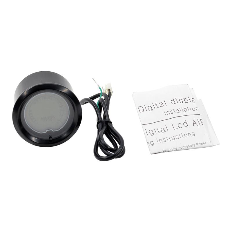 Dragon 52mm 2" Auto Car Air Fuel Ratio Gauge LCD Digital Display 7 Colors Light Narrowband Oxygen O2 Sensor Meter