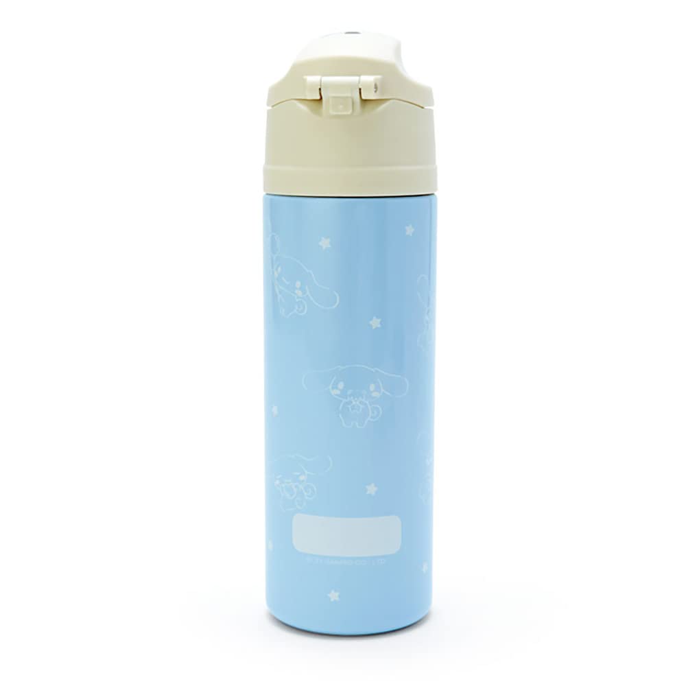Sanrio Water Bottle 470ml Direct Drinking One Touch Stainless Steel Bottle Cinnamoroll Cinnamoroll Cold Storage Includes Pouch with Shoulder Strap