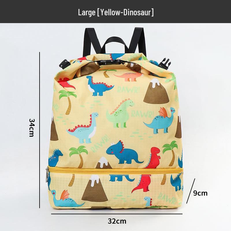 Children's Waterproof Swim Bag with Dry/Wet Separation, Portable Hot Spring Wash Backpack
