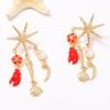 Temperament Fashion Trend Unique Creative Design Marine Life Earrings Personalized Holiday Style Women's Earrings