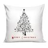 Satin Pillow Merry Christmas Printed Cushion Cover 30.48 Cm with Filler Christmas Decorations for House