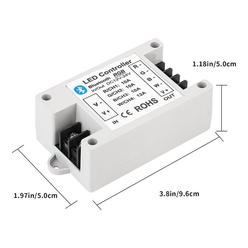 SHGO-RGB/RGBW Contrôleur LED Bluetooth Contrôleur de Bande LED RGB Contrôle par Application Téléphone Pour Bandes LED RGB 5050 3528