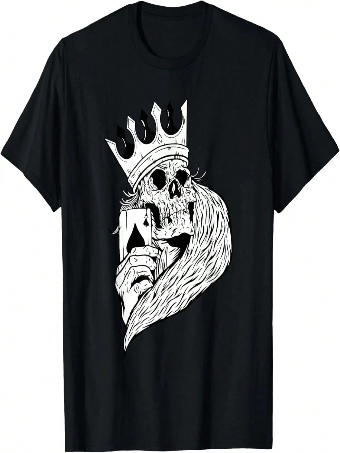 Poker Ace Of Spades Skull Playing Card Texas Hold em Gift T-Shirt S разноцветный