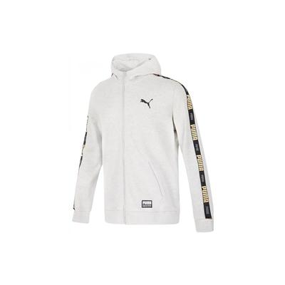 Puma Giacca Felpa con Cappuccio e Zip con Logo Stampato Top Unisex Grigio 539532-04