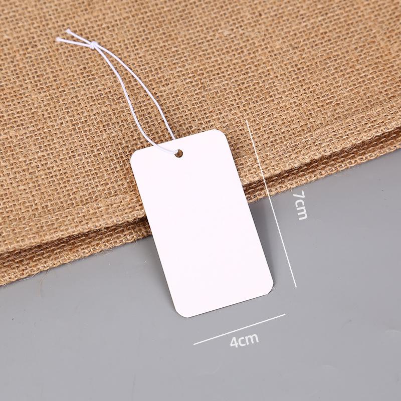 In-Stock Blank Cardboard Jewelry Tags with Elastic Rope for Clothing Accessories