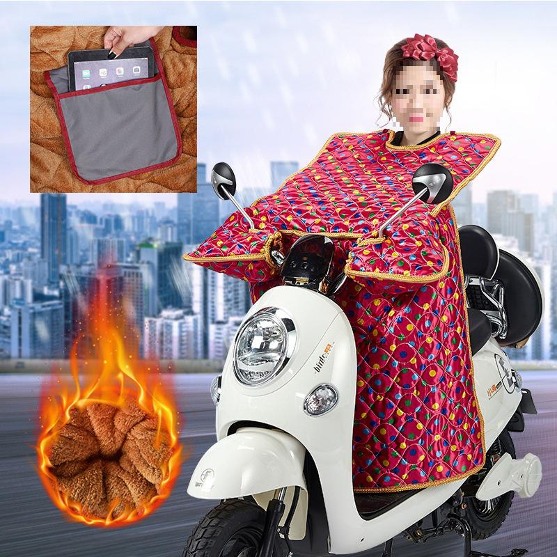 Windproof and Waterproof Winter Quilt for Yadea Aima Electric Vehicles: Thickened, Velvet-Lined Protection for Electric Bikes and Motorcycles.