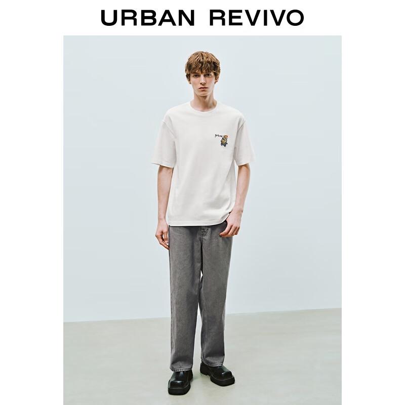 UR Men's Playful Graphic Cotton Crewneck T-Shirt