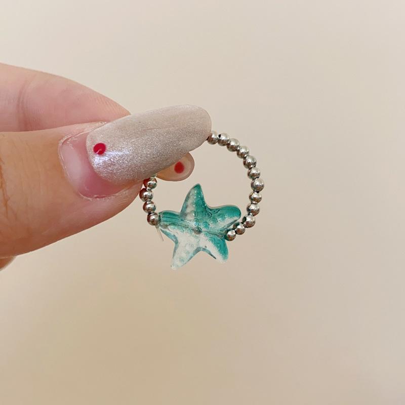 

Универсальное глазурованное кольцо-звезда, нишевое кольцо класса люкс, модное темпераментное простое ювелирное изделие для женщин