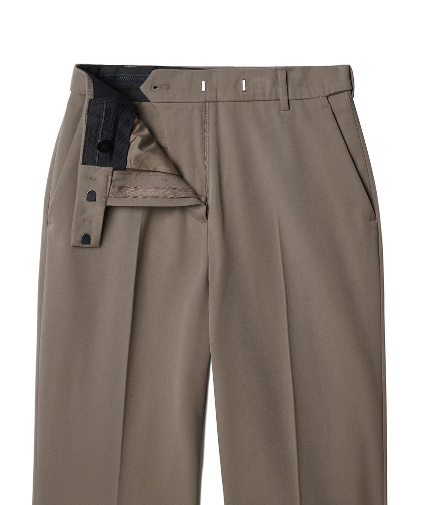 MUSINSA STANDARD WOMAN Women'S Heavyweight Fleece-Lined Slim Straight Hidden Elastic Waist Slacks [Dusty Beige]