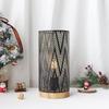 JHY DESIGN Battery-operated LED Table Lamp, 19cm Tall, Stylish Indirect Lighting, Decorative Lamp, Retro Style, Wooden Base, Suitable for Bedrooms, Ja