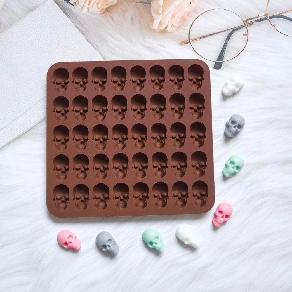 3D Skull Silicone Mold Reusable Skeleton Head Mould Mini Skeleton Head Mold Kitchen