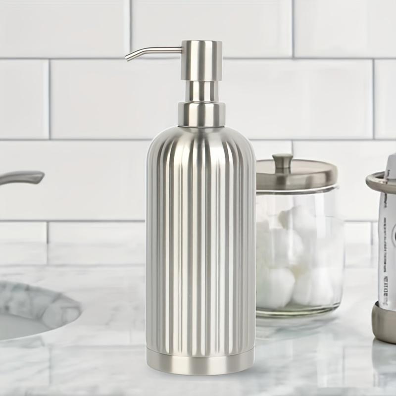 1 Stück Lotionflasche Multifunktional Korrosionsbeständig Aufbewahrung Langlebig Hotels Edelstahl Praktisch Robust Zuhause Badezimmer 500ML