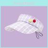 Empty Cap Top Sunscreen Hat Grid Pattern Adjustable Uv Protection Color Multiple