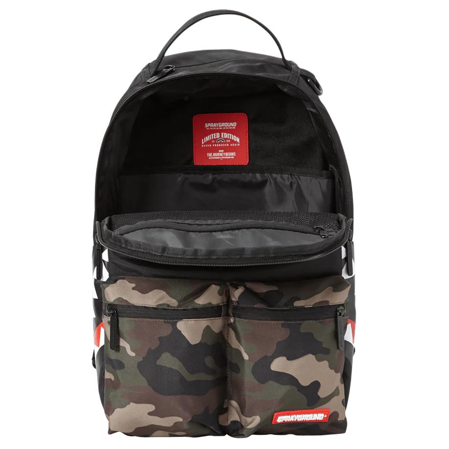 Sprayground Camo Side Shark Double Cargo Backpack Multicolor Men Backpacks Multi-Color 910B2558NSZ