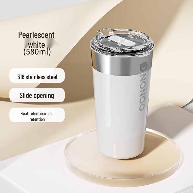 NONOO 580ml Portable Insulated Coffee Water Bottle