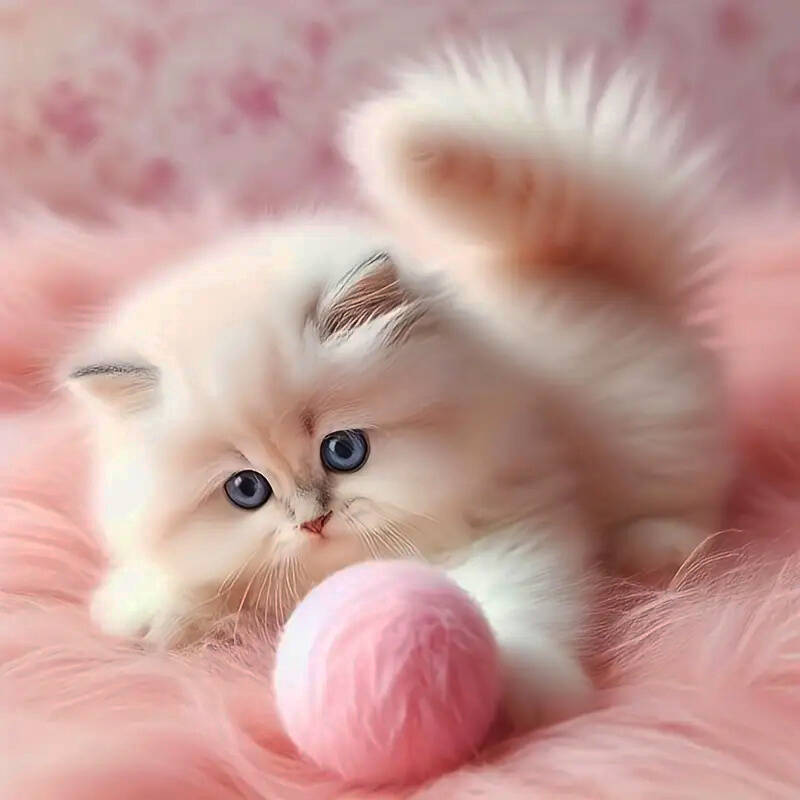 

Полная алмазная вышивка Мультяшный кот Сделай сам Круглая алмазная мозаика Животное Ручная работа Подарок Домашние декоративные картины стразами Round 20x20cm