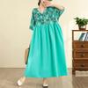 DIMANAF New 2026 Women Plus Size Summer Casual Long Dress Cotton Loose Oversize Maxi Beach Sundress Elegant Vintage Lady Print Floral