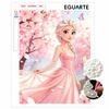 Pearl Painting Sakura Pink DressElsa DIY Pearl Art Pearl Painting Kit PearlArt Painting Wall Suitable for Home Office Decoration Handmade Gifts