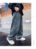 Trendige Koreanische Jeans für Kinder - Lässige Sportliche Straight-Leg Hosen für Teenager für Frühling/Herbst