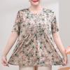 Plus Size Elegant Women's Blouses Summer Oversize Tops Woman Casual Short Sleeve Shirts