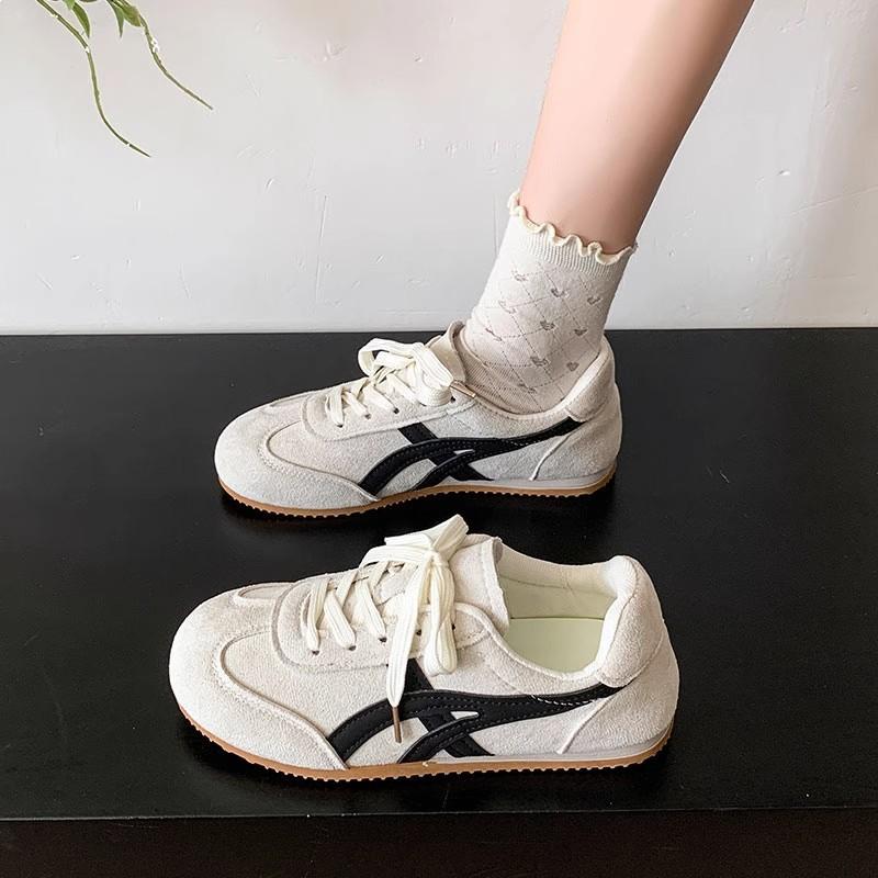 Nät snörskor platta vita skor dam vår nya fritidsskor platta skor student sportskor dam