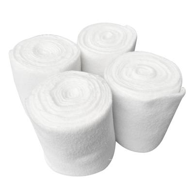 4 Rollen Weiß Verdicken Fleece Pferdebeinwickel Bandage Stiefelschutz Unterstützung Professionell Reitsport