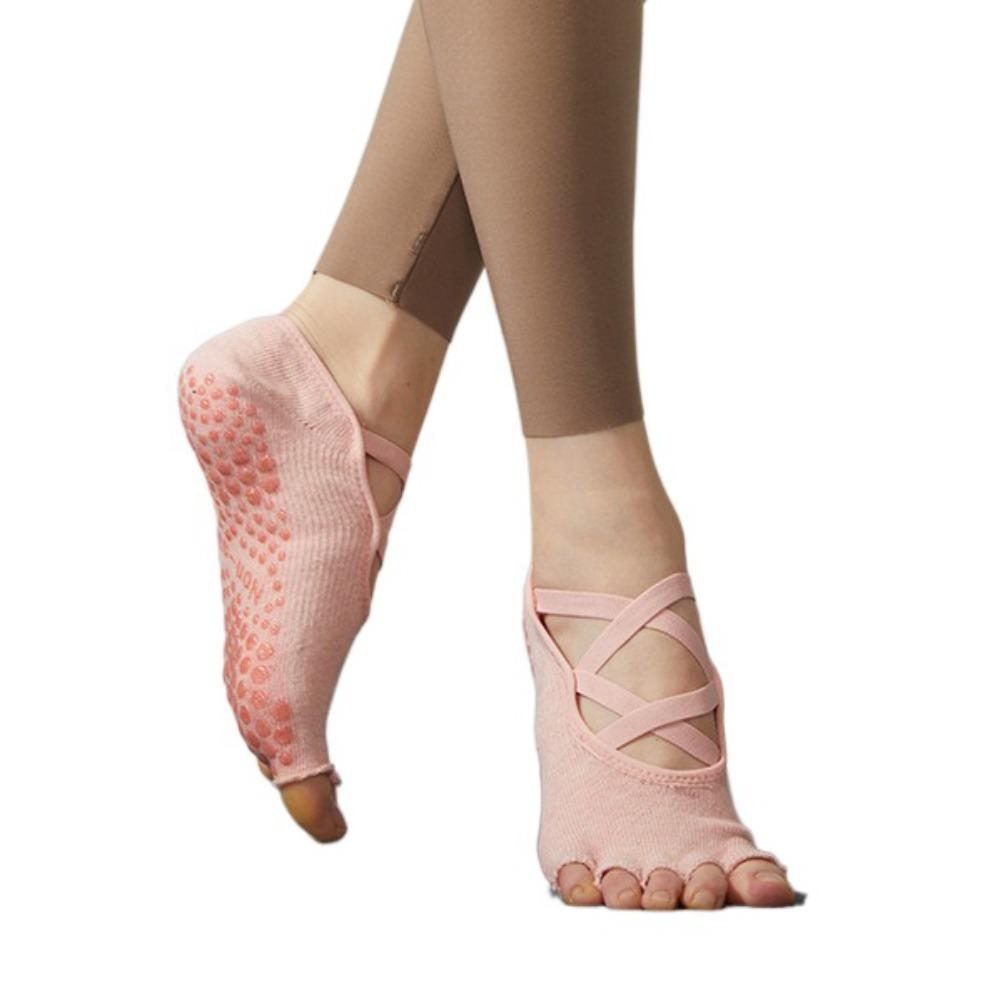 1 Pair Full Five Finger Five Finger Yoga Socks Cross Strap Five Finger Sport Socks  Yoga