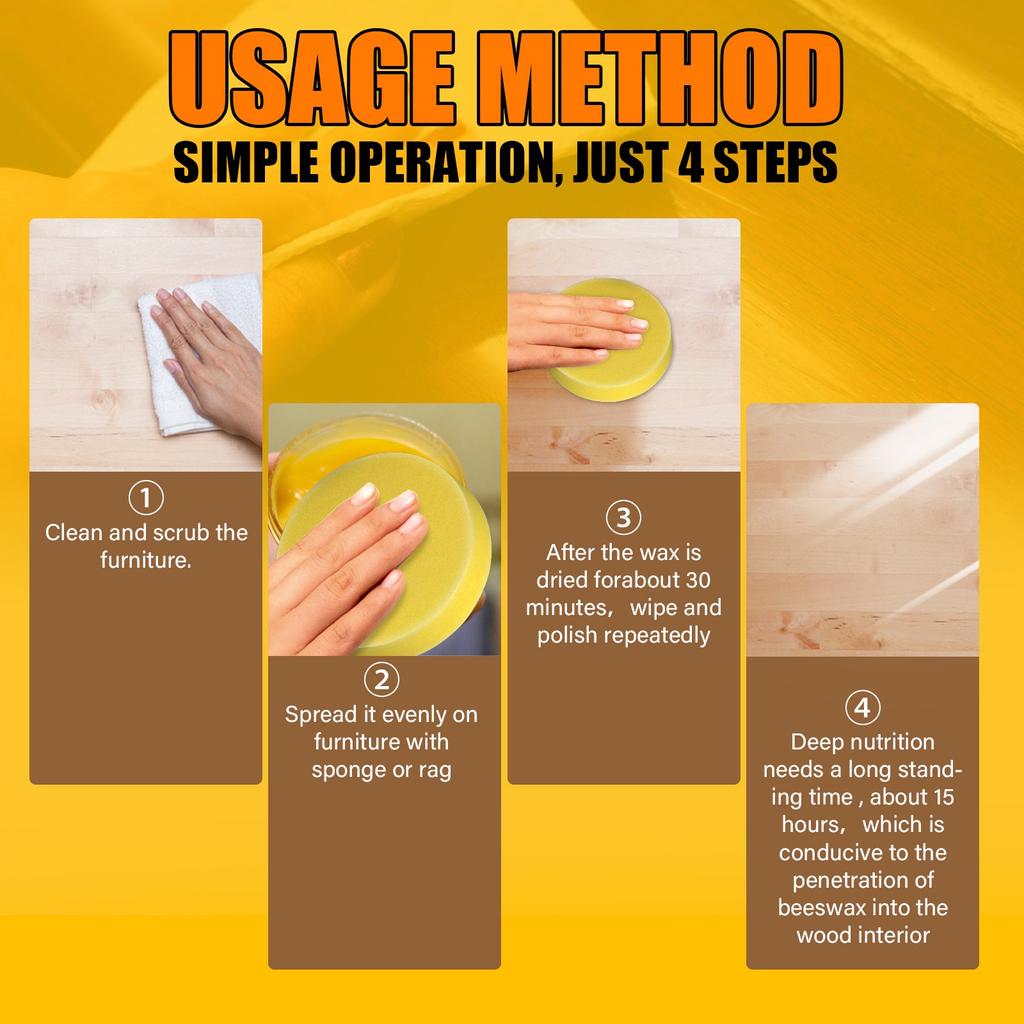 Leštění nábytku Včelí vosk Přírodní Včelí vosk Koření na dřevo Včelí vosk Čištění dřevěných podlah Údržba Leštěný vosk