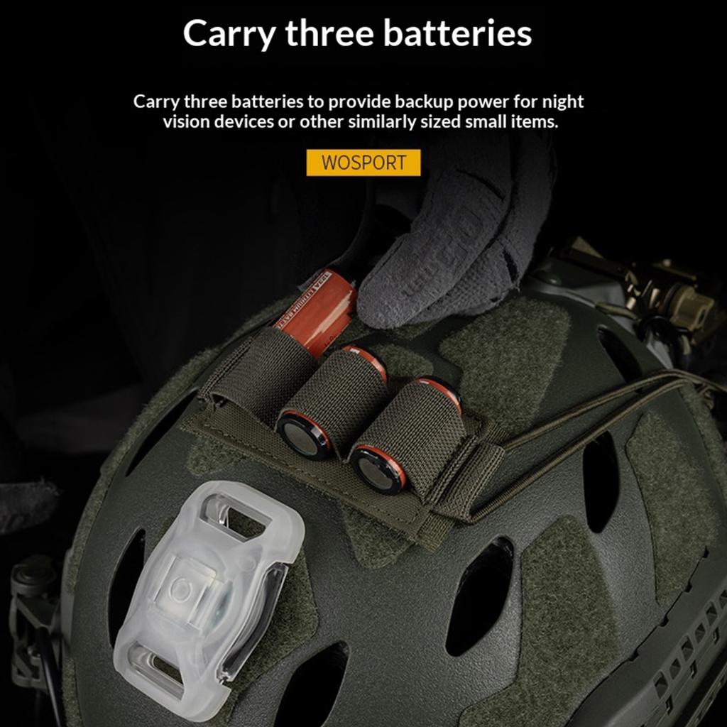 Outdoor Training Lanyard Adjustable Tactic Helmet Batteries Fixed Strap Hook Loop Battery Holder For Night View Devices Fasten