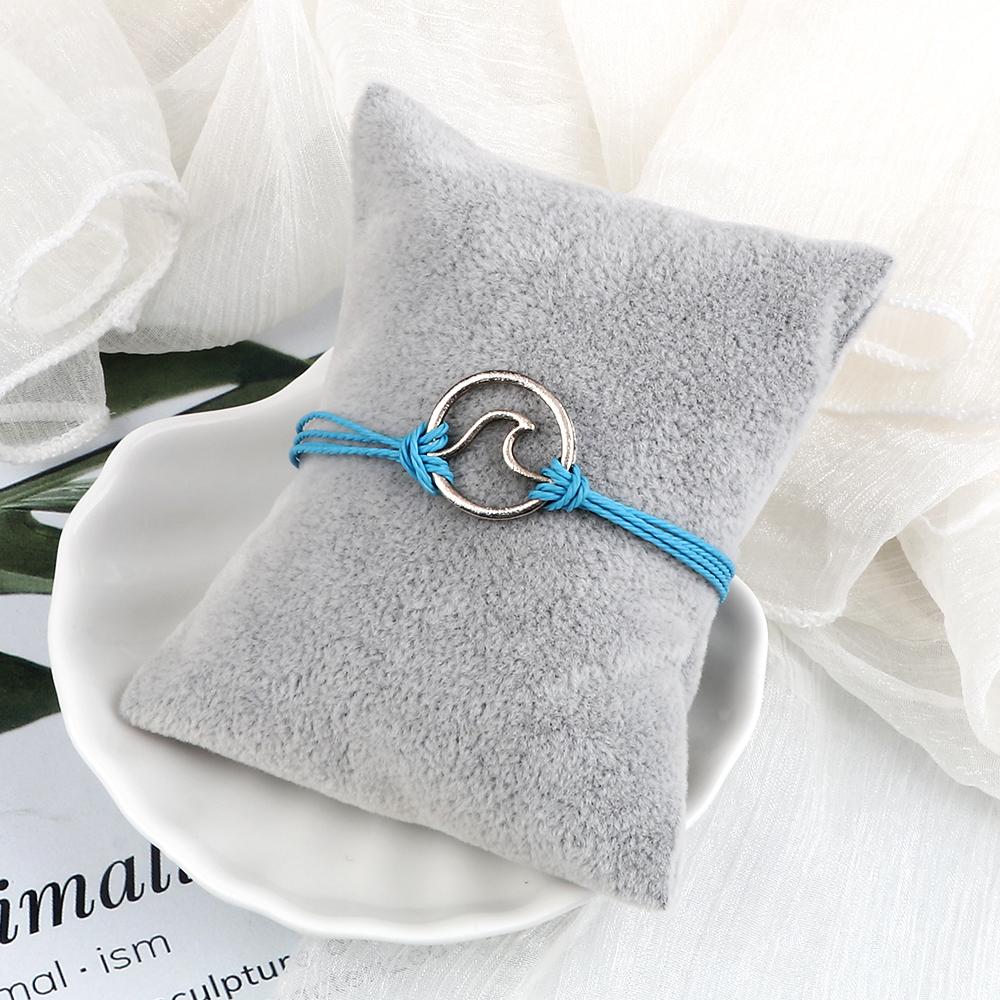 Bohemian Wax Rope Braied Bracelet for Women Men Charm Waves Adjustable Bangles Lucky String Bracelets Friends Gift Wrist Jewelry