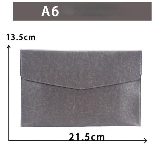 A6 A5 A4 Leather File Folder Data Package Document Bag Fashion Briefcase Data Contract Bill File Bag School Office Supplies