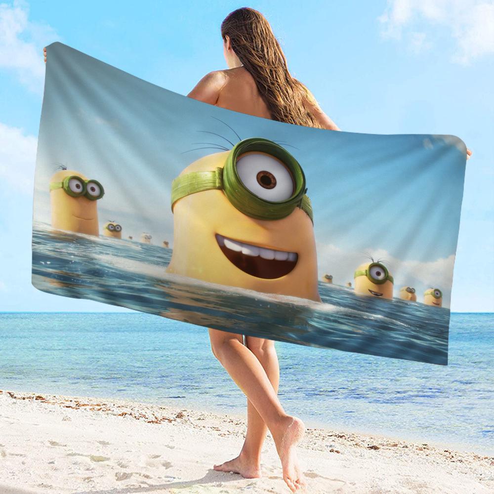 Cute Banana Cartoon-M-Miniones Towel Microfiber Beach Towel Absorbent Quick Dry Soft Yoga Swimming Mountain Climbing Towel