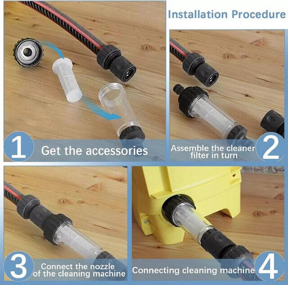 Garden Hose Inlet Filter Inline Water Pressure Washer Washing Machine Sediment~