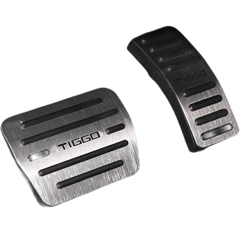 

Chery Tiggo 8 Pro Алюминий Автоматическая коробка передач Автомобильный комплект педалей газа Красный Серебряный чехол Нескользящие педали Тормозной комплект 1 пара