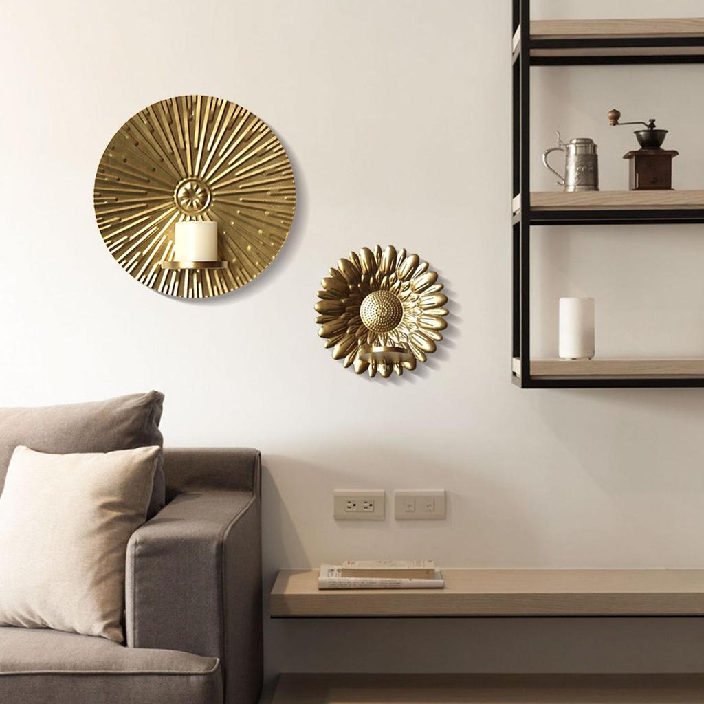 Metal Wall Sconce Candle Holder Decor, Wall Mounted Candle Sconces Holder for