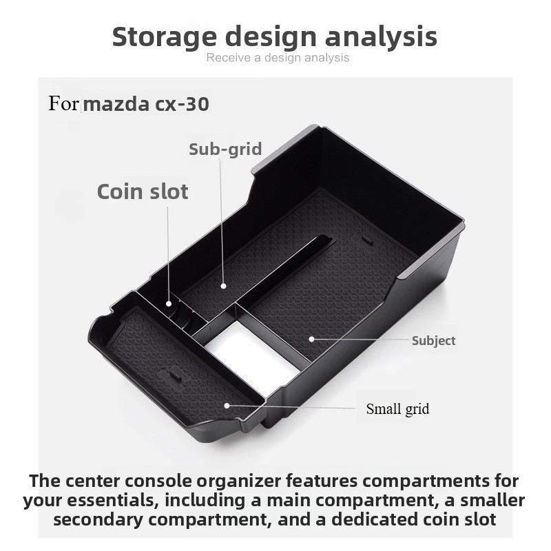 For Mazda CX-30 central control armrest box storage box car storage car supplies modification accessories