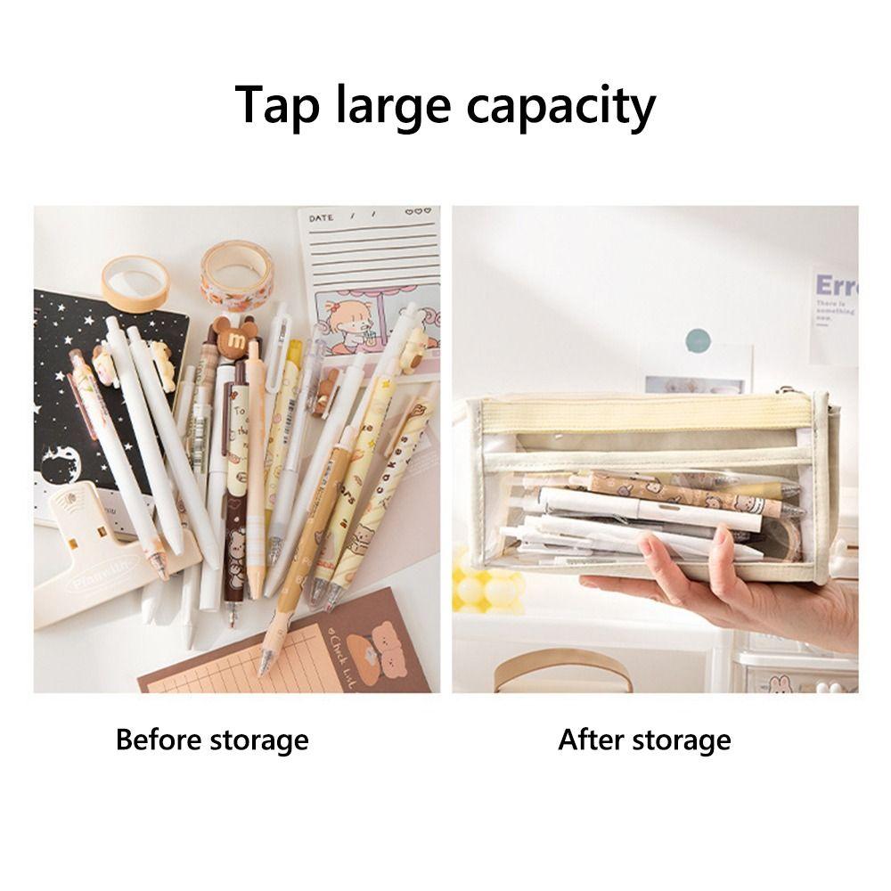 Multi-layer Pen Bags Triangle Zipper Stationery Bag High Value Student Stationery