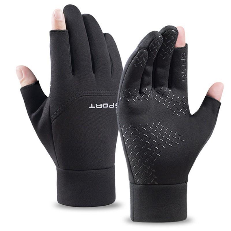 Men's Full-Finger Non-Slip Touchscreen Waterproof Cycling Gloves for Autumn and Winter