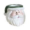 Christmas Snowman Planter Pot Santa Claus Head Resin Succulents Herb Plants Flower Pot Home Balcony Garden Decoration