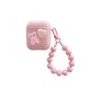 Apple Bluetooth Headset Cover For Airpods 1 /2/3 Generation Pro Pink Girl Love Cute Cat Lanyard