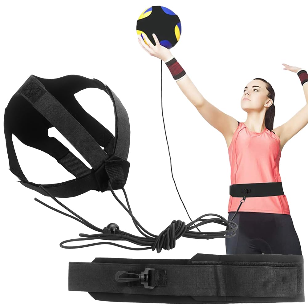 

Volleyball Trainer for Spike and Serve Fits Adjustable Single for Practice, 4-5 Balls, Length, 360-Degree Rotation, Use, Self-Training чорний
