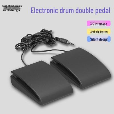 Elektronischer Drum Stomper Doppelpedal mit 3,5 Schnittstelle für Bass und Hand Roll Pads