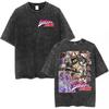 2026 Anime JoJo's Bizarre Adventure Vintage Πλυμένο T-shirt Giorno Giovanna Bruno Buccellati T-shirts Ανδρικά Γυναικεία Μόδα Casual T-shirt Κοντομάνικο T-shirt