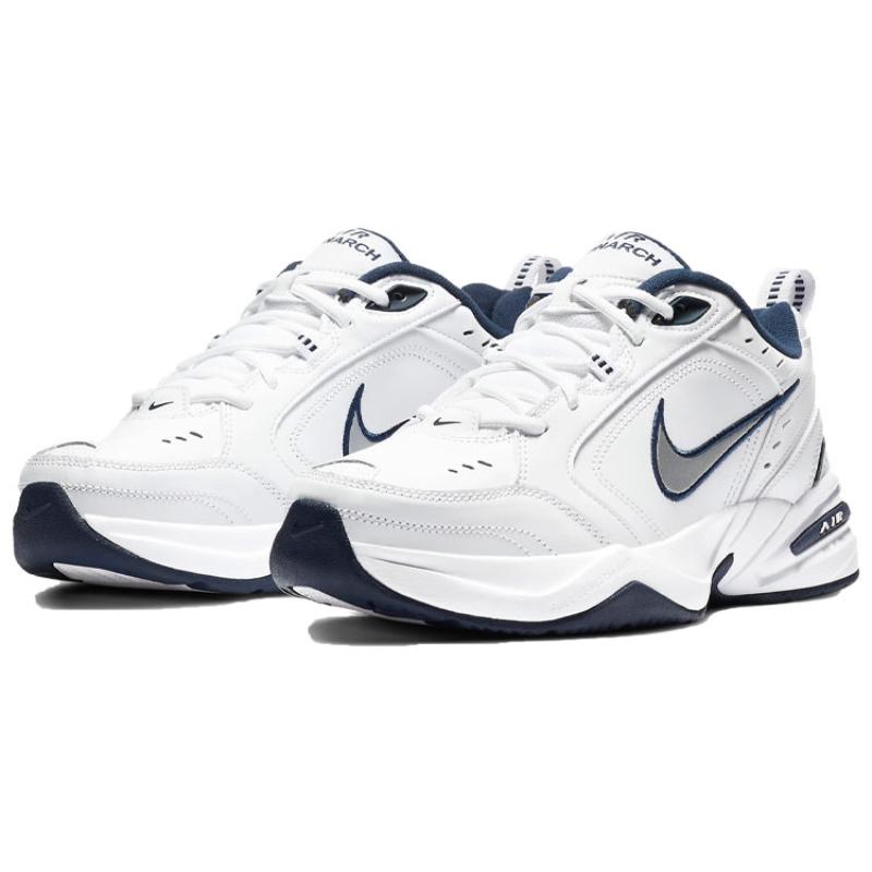 Nike Air Monarch Iv White Navy Sneakers 415445-102