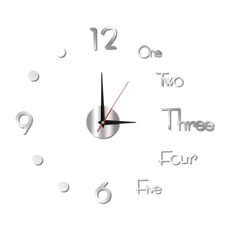 

Креативные светящиеся настенные часы Гостиная Сделай сам Наклейка на стену Часы Бесшумные акриловые часы small 40cm