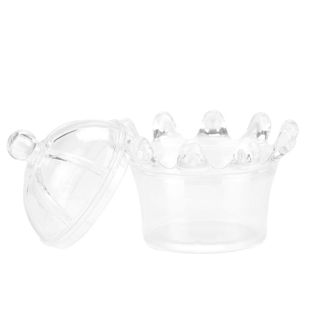 12Pcs Gift Bags Transparent Crown Plastic Box For Party Gift Chocolate Boxs;Pink: